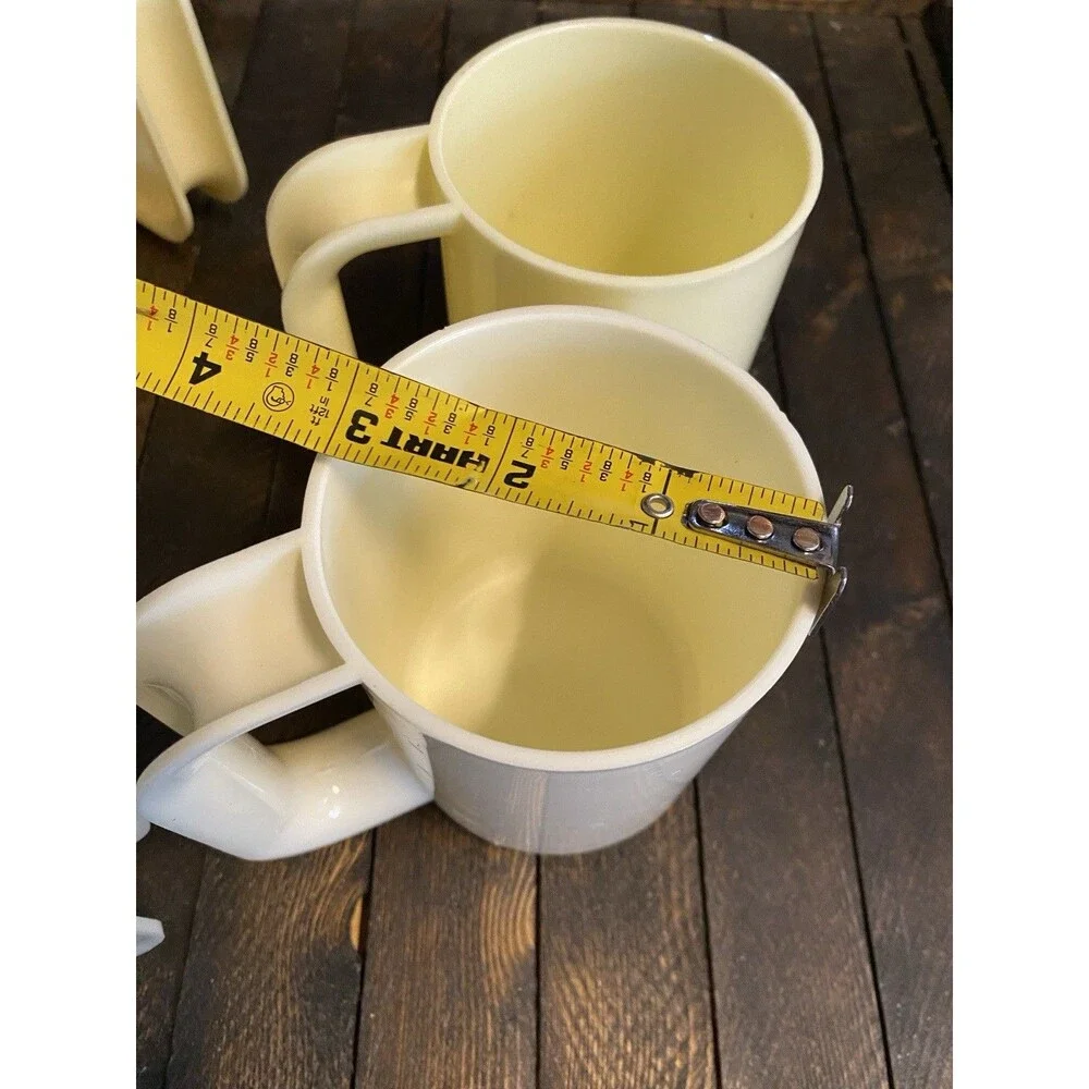 Vintage Set Of 6 Of Mugs The Am Pro Line Stackable Plastic Mugs
